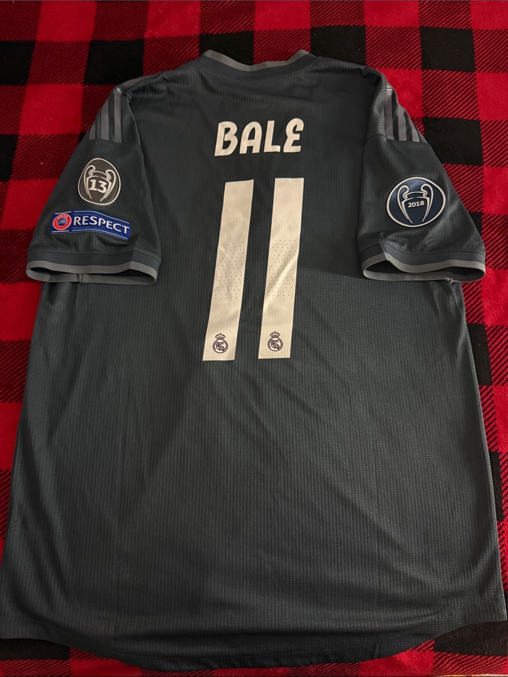 RARE Real Madrid #11 Gareth Bale 2019-20 UEFA Champions League Away Adidas Kit